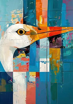Vrolijk van Abstract Schilderij