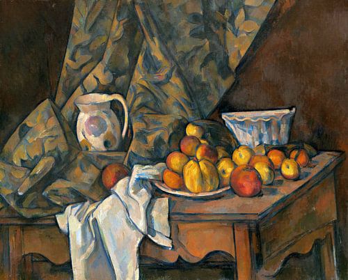 Paul Cézanne, Stilleven met appels en perziken - 1905