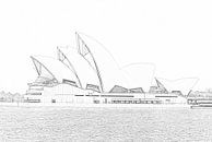 Zeichnung des Opernhauses von Sydney - Australien von Be More Outdoor Miniaturansicht