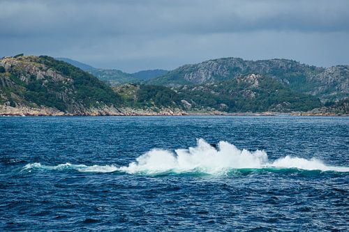 View to the Lyngdalfjord in Norway