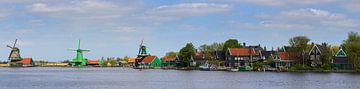 Panorama de la Zaanse Schans, Pays-Bas sur Henk Meijer Photography