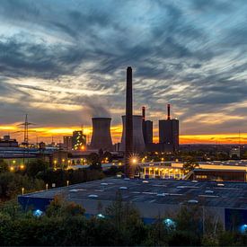 Industrie  in Duisburg zons ondergang