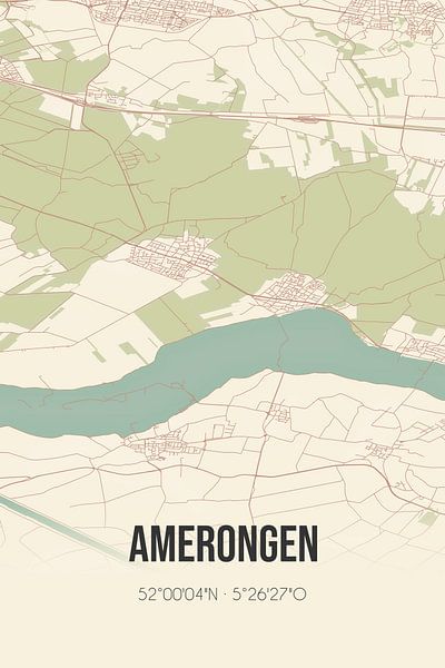 Vintage map of Amerongen (Utrecht) by Prints of Place