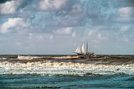 Sailing ship off the coast by Stephan Zaun thumbnail