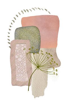 Delicate Pink and Green-1 by Sally Ann Moss