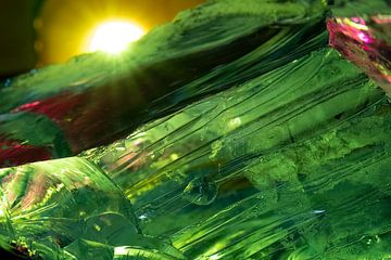 Zonsondergang in groen van Jean Weijnen