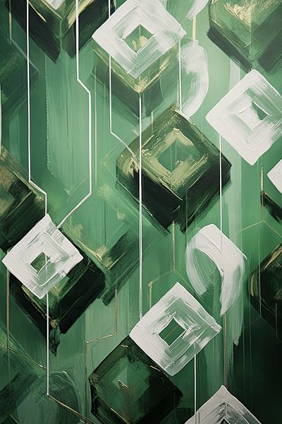 Abstract moss green by Bert Nijholt