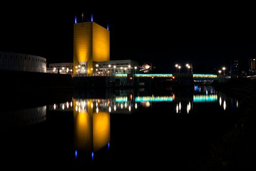 Museum Groningen bij nacht