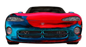 Dodge Viper RT/10 Art Car in rood-blauw van aRi F. Huber