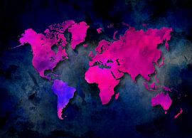 carte du monde violet bleu #map