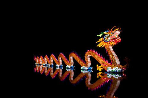 China light festival Rotterdam: de Draak