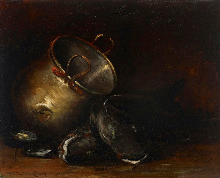 Messing ketel en meerval, William Merritt Chase van Meesterlijcke Meesters