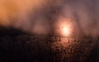 Sunrise window Netherlands in winter