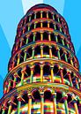 Scheve Toren van Pisa in WPAP Illustratie van Lintang Wicaksono thumbnail