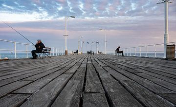 De houten pier in Limassol van Werner Lerooy