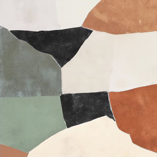 Abstrakte Collage in Erdtönen