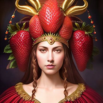 Surrealistische Koningin van de aardbei -aardbeien