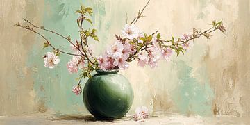 Blossoms in Sage Green no. 8 by Art Studio BB