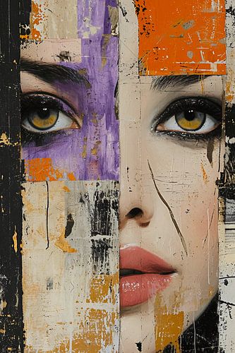 Abstracte collage vrouw