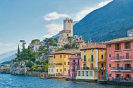 Malcesine and Scaliger Castle from the water by Heiko Kueverling thumbnail
