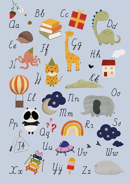 Alphabet poster nursery par Studio Poek