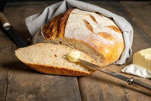 Une tranche de pain au levain