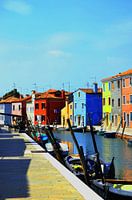 Gekleurde huizen in Burano