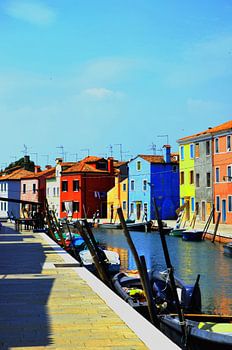 Gekleurde huizen in Burano