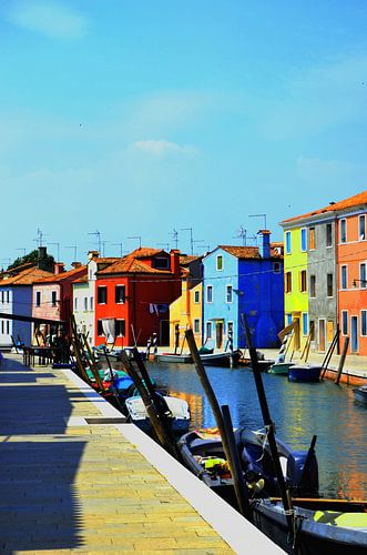 Gekleurde huizen in Burano