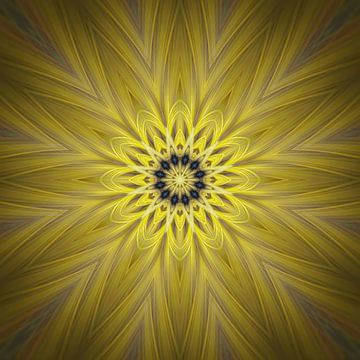 Mandala Yellow Star by Sabine Wagner