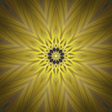 Mandala Yellow Star by Sabine Wagner