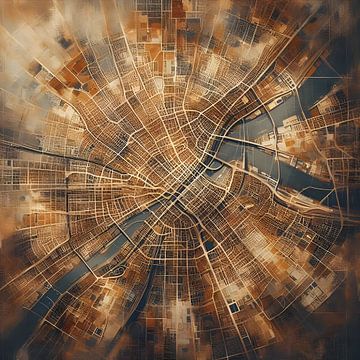 Amsterdam in Map by FoXo Art
