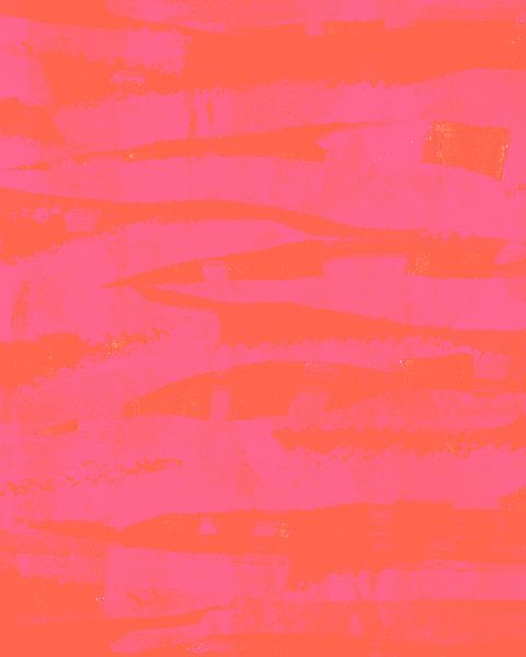 Neon-Pink und Orange. Bunte abstrakte moderne Kunst. Pop der Farben. von Dina Dankers