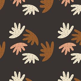 Psychedelische Terra Blossoms. 70er Jahre retro abstrakte organische Geometrie I von Dina Dankers