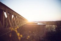Well bridge sunset