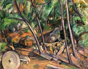 Paul Cézanne, Mühlstein im Park des Château Noir - 1900