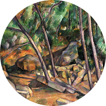 Paul Cézanne, Molensteen in het park van Château Noir - 1900 van Atelier Liesjes