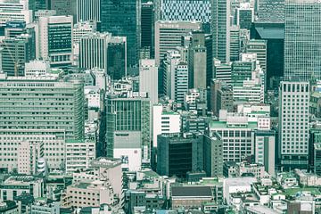 Busy buildings in Seoul by Mickéle Godderis