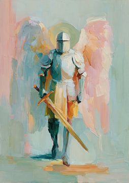 Pastel angel knight Michael by Niklas Maximilian