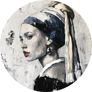 Modern Meisje met de Parel | Meisje van Vermeer van ARTEO Schilderijen