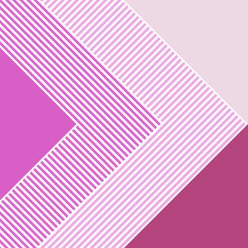 Abstrakte Retro Geometrie Pink Rosa von FRESH Fine Art