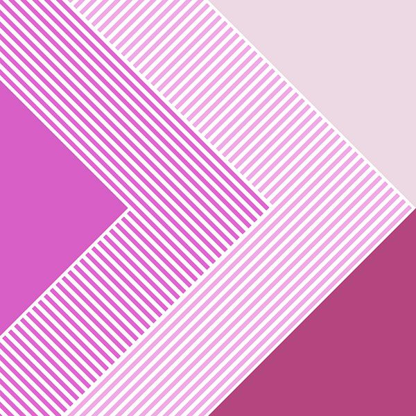Abstract Retro Geometry Pink Pink by FRESH Fine Art