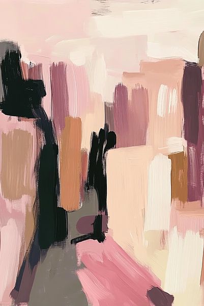 Abstracte Stad in Pastel" van Agnita Langeveld