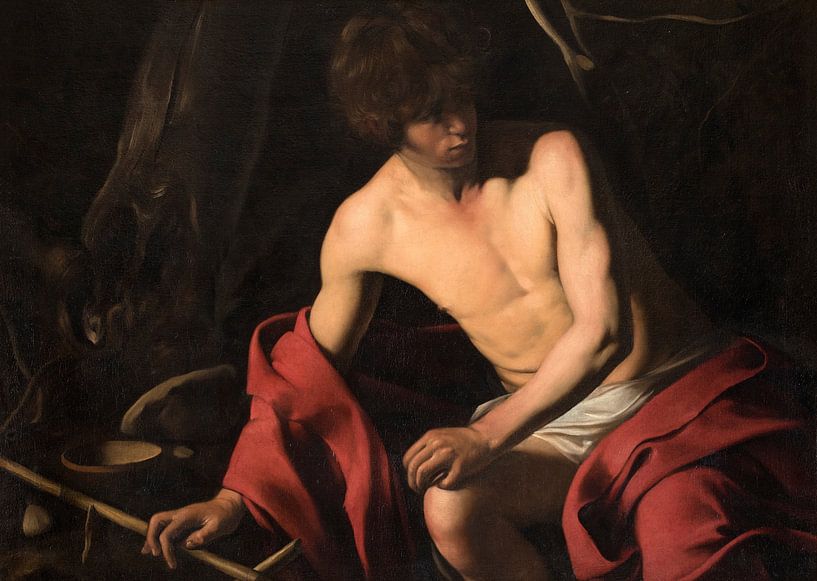 Saint John the Baptist, Caravaggio by Masterful Masters