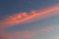Kleurrijk roze wolken in de blauwe lucht | Zuid-Holland  | Nederland | Reisfotografie print van Kimberley Helmendag thumbnail