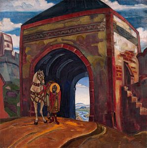 Nicholas Roerich - De heilige Mercurius van Smolensk (1919)