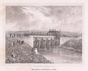 Ludwig Michael Nader, Die Schleuse von Katwijk aan Zee, 1821 - 1840
