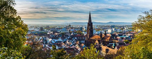 Freiburg im Breisgau skyline in autumn XXL panorama