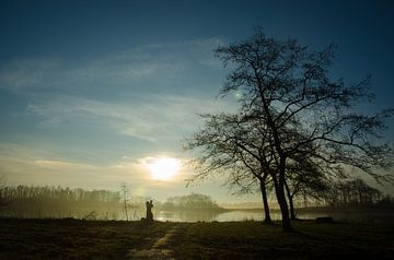 Morgen gloren in Drenthe van Jeroen Smit