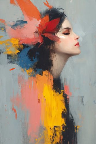 Abstract Portrait in Flowing Colors no.2